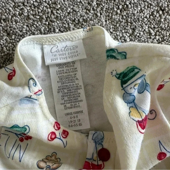Vintage Carter’s Christmas Outfit Snowman Size 6-9 Months - Picture 6 of 7